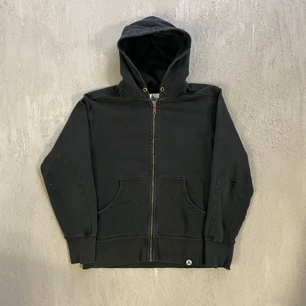 American Giant Full Zip Heavyweight Hoodie Mens Large Black